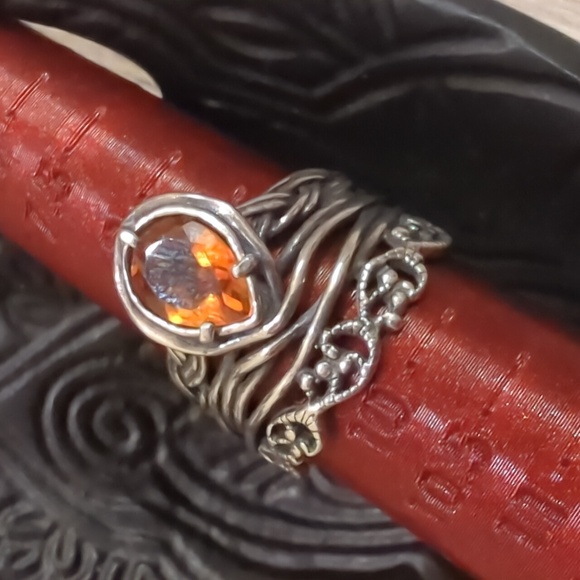 Or Paz Israel Sterling Silver Citrine Ring - Picture 2 of 8